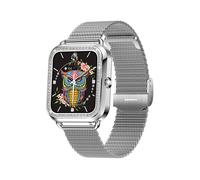 Montre Connectée Femme, Appel Bluetooth, Écran 1,6'', Tracker Fitness, Compatible iPhone/Android (Argent-1)