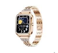 Montre Connectée Femme, Appel Bluetooth, Écran 1,6'', Tracker Fitness, Compatible iPhone/Android (Or Rose)