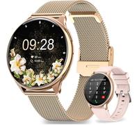 Montre Connectée Femme avec Appel,1.32 AMOLED Écran Affichage Permanent de l'heure Smartwatch,Bouton Invisible,120+Modes Sportifs