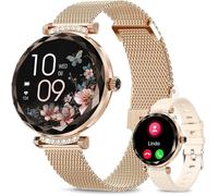 Montre Connectée Femme Avec Appel Bluetooth, 1.19"" Amoled Smartwatch Femme Avec 2 Bracelet, 100+ Modes Sport, Fréquence Cardiaque S