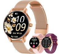 Montre Connectée Femme avec Appel Bluetooth: 1.27" Smartwatch avec Fonction Féminine Cardiofréquencemètre SpO2 Sommeil Montre 100+ Mode Sport Montre IP68 Fitness Podomètre Compatible pour Android iOS