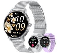 Montre Connectée Femme avec Appel Bluetooth: 1.27" Smartwatch avec Fonction Féminine Cardiofréquencemètre SpO2 Sommeil Montre 100+ Mode Sport Imperméable IP68 Fitness Podomètre Compatible Android iOS
