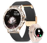 Montre Connectée Femme avec Appel Bluetooth, 1.3" HD Smartwatch Santé Au Féminin, 120+ Modes Sportifs, Sommeil, Fréquence Cardiaque, SpO2, IP68 Étanche, Montre Intelligente pour Android iOS, Noir