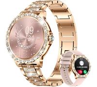 Montre Connectée Femme Avec Appel Bluetooth, 1.32"" Diamond Smartwatch Féminine Etanche Avec 20 Modes Sportifs Podometre Spo2 Fré