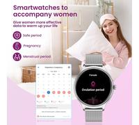 Montre Connectée Femme Avec Appel Bluetooth: 1.39" Amoled Hd Tactile Écrans Smartwatch Avec Étanche Ip68 Podometre Spo2 Fréquence Cardiaque Moniteur Sommeil Bracelet Connectée Pour[MON9263845]