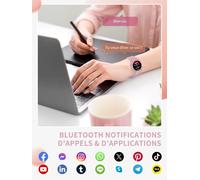 Montre Connectée Femme Avec Appel Bluetooth, 1.39"" Hd Smartwatch Intelligentes 100+ Modes Sportifs, Étanche 1Atm, Moniteur De Sommeil Cardiofréquencemètre, Montre Intelligente Pour Android Ios