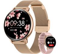 Montre Connectée Femme Avec Appel Bluetooth, 1.39"" Hd Smartwatch Santé Au Féminin, 120+ Modes Sportifs, Sommeil, Calories Ip68 Podometre Android Ios Or Rose[Mon8300326]