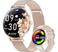 Montre Connectée Femme Avec Appel Bluetooth, 1,43'' Amoled Écran Smartwatch Avec Santé Au Féminin, 120+ Mode Sportif, Sommeil, Fréquence Cardiaque, Étanche Ip68 Podometre Pour Android Ios