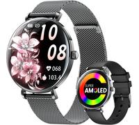 Montre Connectée Femme Avec Appel Bluetooth, 1,43'' Amoled Écran Smartwatch Avec Santé Au Féminin, 120+ Mode Sportif, Sommeil, Fréquence Cardiaque, Étanche Ip68 Podometre Pour Android Ios