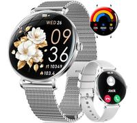 Montre Connectée Femme avec Appel Bluetooth, 1.43" HD AMOLED Smartwatch pour Android iOS, Santé Au Féminin, Montre de Fitness 100+ Modes Sportifs, Sommeil, Fréquence Cardiaque, Podometre Calories,IP68