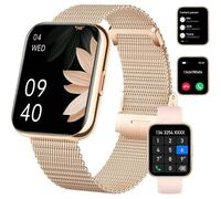 Montre Connectée Femme avec Appel Bluetooth,100+ Sportifs, Moniteur de Sommeil Cardiofréquencemètre Tension Artérielle SpO2, Montre Podometre pour Android iOS