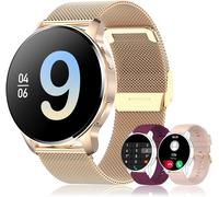 Montre Connectée Femme Avec Appel Bluetooth Assistant Vocal,1.32"" Ronde Hd Montre Connecté Avec 19 Modes Sportifs/Spo2/Sommeil,Smart Watch Pour Ios Android