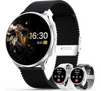 Montre Connectée Femme Avec Appel Bluetooth, Écran Tactile Tft Hd 1,39"", Ip67, Étanche Avec 120 Sports, Fréquence Cardiaque, Cycle Menstruel,Podomètre Pour Android Ios (Or Argent)[MON9264287]
