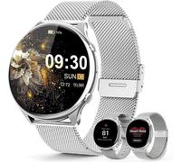 Montre Connectée Femme Avec Appel Bluetooth, Écran Tactile Tft Hd 1,39"", Ip67, Étanche Avec 120 Sports, Fréquence Cardiaque, Cycle Menstruel,Podomètre Pour Android Ios (Argent)[MON9264289]