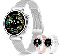 Montre Connectée Femme Avec Appel Bluetooth, Smartwatch Ronde 1,27"" 41Mm Pour Petit Poignet, 3 Bracelet, 100 Modes Sport Suivi Sommeil Fréquence Cardiaque Podomètre, Compatible And[MON9260473]