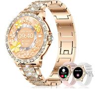 Montre Connectée Femme Avec Appel Diamond, 1.32"" Hd Montre Conecter Android Femme, Fonction Féminine, Fréquence Cardiaque Spo2 S
