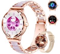 Montre Connectée Femme Avec Appels, 123 Modes Sportifs, Ip68 Montre Femme Connectée, Visionneuse De Sommeil, Suivi Du Cycle Menstruel, Support Français, Or Smartwatch