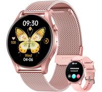 Montre Connectée Femme avec Appels - Smartwatch Écran AMOLED 1,43'' Tactile HD Moniteur Cardiaque/SpO2/Pression Artérielle/Sommeil 100+ Modes Sportifs Batterie Longue Durée 7J Compatible Android iOS