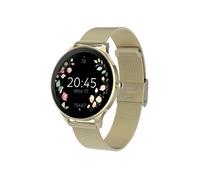 Montre Connectée Femme avec Bracelet en maille Élégante inoxydable Forever Dorée