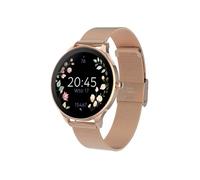 Montre Connectée Femme avec Bracelet en maille Elégante inoxydable Rose champagne