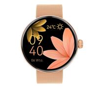Montre Connectée Femme Élégante Suivi Santé Appel Bluetooth Forever Rose Champagne