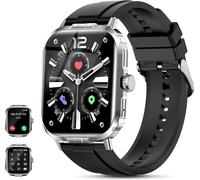 Montre Connectée Femme Homme, 2.01'' Hd Sportifs Smartwatch Avec Répondre Numéroter, Montre Intelligente Sport Etanche Ip68 Podometre/Cardiofrequencemetre/Moniteur De Sommeil Pour Android Ios