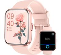 Montre Connectée Femme Homme Appel Bluetooth, 1.8¿ Smartwatch avec Alexa Intégré, Moniteur de Sommeil Cardiofréquencemètre SpO2, Etanche IP68 Montre avec 100 Sportifs pour Android iOS Cadeaux, Rose