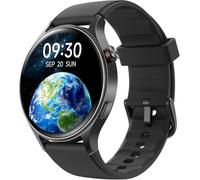 Montre Connectée Femme Homme avec Appel Bluetooth- 1,32" Smartwatch AMOLED pour Android iOS, Montre de Sport Podometre avec 110+ Sports & 3ATM Bracelet Fitness avec Moniteur Sommeil/ SpO2- Noir