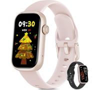 Montre Connectée Femme Homme Avec Appel Bluetooth, 1,47'' Bracelet Connecté Fréquence Cardiaque, Spo2, Suivi Sommeil, Montre Podometre Sport, Etanche Ip68 Smartwatch, Or Rose/Pastelrosa
