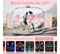 Montre Connectée Femme Homme avec Appel Bluetooth,1.91"" Smartwatch avec 140+Sportifs,Etanche IP68,Montre Sport pour Surveiller Cardio,Podometre et Sommeil,Smart Watch pour Android iOS
