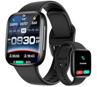 Montre Connectée Femme Homme avec Appels Bluetooth & Télécommande Smartphone,1,85", 110+ Modes Sportifs, Cardiofréquencemètre/SpO2/Podomètre, Autonomie 10 Jours, Étanche 3 ATM (Natation), iOS/Android