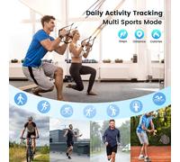 Montre Connectée Femme Homme Avec Podomètre: 1.85" Smartwatch 100 Sport Modes Appel Bluetooth Moniteur De Fréquence Cardiaque Etanche Ip68 Suivi Du Sommeil Lecteur Musique Smart Wa[MON9263800]