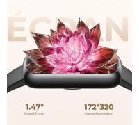 Montre Connectée Femme Homme Petit, 1,47"" Bracelet Connecté Avec Fréquence Cardiaque, Spo2, Suivi Sommeil, Montre Podometre, Etanche 3Atm Smartwatch Pour Android Ios, Anthracite/N[MON9260690]