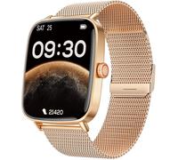 Montre Connectée Femme, Montre De Sport Tendance, Montre Running Podometre, Montre Connectée Santé/Cardio/Sommeil, Smartwatch Compatible Android/Ios, Répondre Appels, Étanche Ip68, Doré