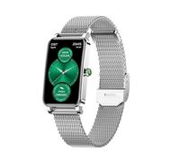 Montre Connectée Femme - Montre Etanche - Coque en alliage - bracelet en acier inoxydable , Cadran Vert - Cadeau de Saint Valentin