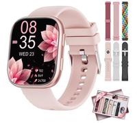 Montre Connectée Femme pour 7 Bracelets et Coffret Cadeau 1.83"" HD Smartwatch avec Appel Bluetooth Montre Connectée(RRose)