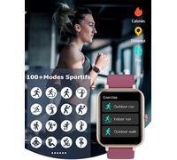 Montre Connectée Femme Smartwatch Avec Appel Écran Tactile Montre Sport Podometre Cardio Etanche Ip68 Notification Message Tracker D'Activité Chronomètre Suivi Du Cycle Pour Androi[MON9261552]