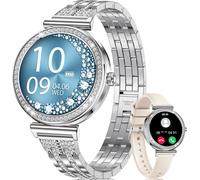 Montre Connectée Femme Sport: Étanche Fitness Podometre - Appel Bluetooth Smartwatch Fille Argenté Compatible Android Ios