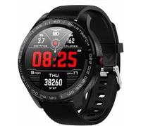 Montre Connectée Femmes Homme Montre Sport 1.3'' Écran Tactile avec Moniteur Cardiaque Moniteur Veille Podomètre Caméra pour Android iOS-Noir G