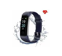 Montre Connectée Femmes Homme Tracker d'Activité Ecran Coloré avec IP68 Etanche Montre Sport GPS pour iPhone Samsung Huawei Android iOS-Bleu