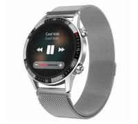 Montre Connectée Femmes Hommes Q88 Argent Pression Du Sang Fréquence Cardiaque Musique Tracker Fitness Appel Moniteur