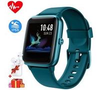 Montre Connectée Femmes Hommes Tracker d' Activité Bracelet Connecté IP68 Étanche Sport Podomètre Contrôle pour iOS Android-Vert G