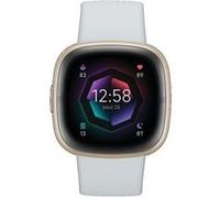 Fitbit Montre connectée Sense 2 – Aluminium or doux, NFC & Bluetooth, bracelet S brume bleue