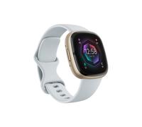 Fitbit Montre connectée Sense 2 – Aluminium or doux, NFC & Bluetooth, bracelet S brume bleue