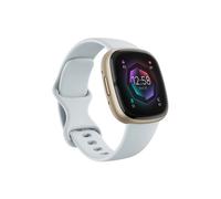 Fitbit Montre connectée Sense 2 – Aluminium or doux, NFC & Bluetooth, bracelet S brume bleue