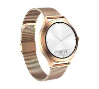 Montre Connectée FW44 2 IP68 avec Bracelet en Maille Milanaise Dorée