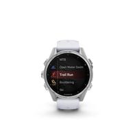 Montre connectée Garmin Fenix8 43 mm Argent avec bracelet Blanc