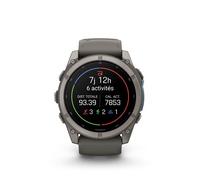 Montre connectée Garmin Fenix 9 51 mm Argent avec bracelet Gris