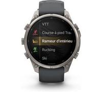 Montre connectée Garmin Fenix 9 Pro InReach 47 mm Argent avec bracelet Noir