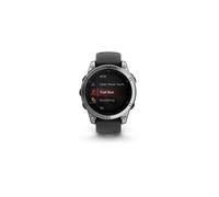 Montre connectée Garmin fenix E AMOLED 47mm Acier Silver avec bracelet Graphite